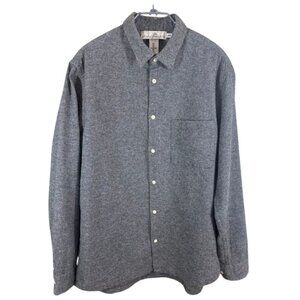 LOGG H&M Men's Grey Large Button-Down Casual Shirt
